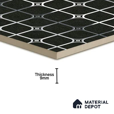 Highlighter Tiles  Tile TL 07252 B Plana 8017 GLM (Silver) 1 ft x 1 ft Ceramic Matte Finish - 9 mm  | 2 mm Spacer is Mandatory (Sample)
